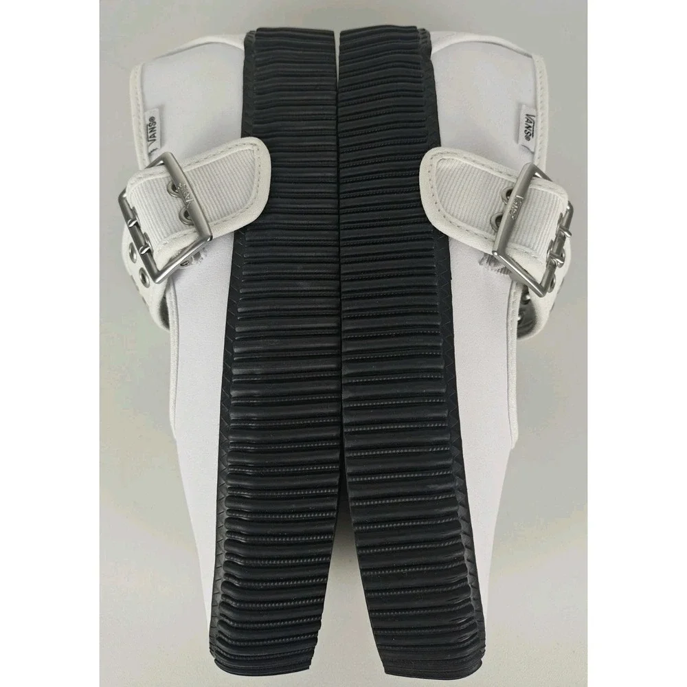 Vans Style 93 Chunky Creeper Platform Mary Jane Shoes White & Black Womens 8.5